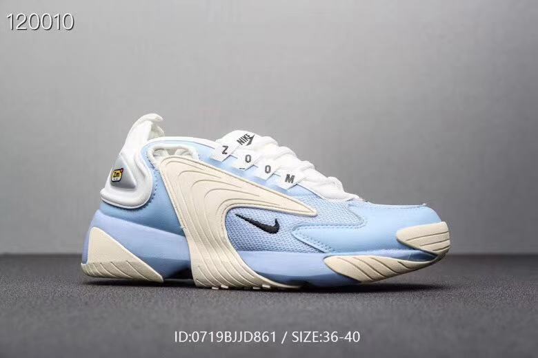 New Women Nike M2K Tekno White Blue Shoes - Click Image to Close